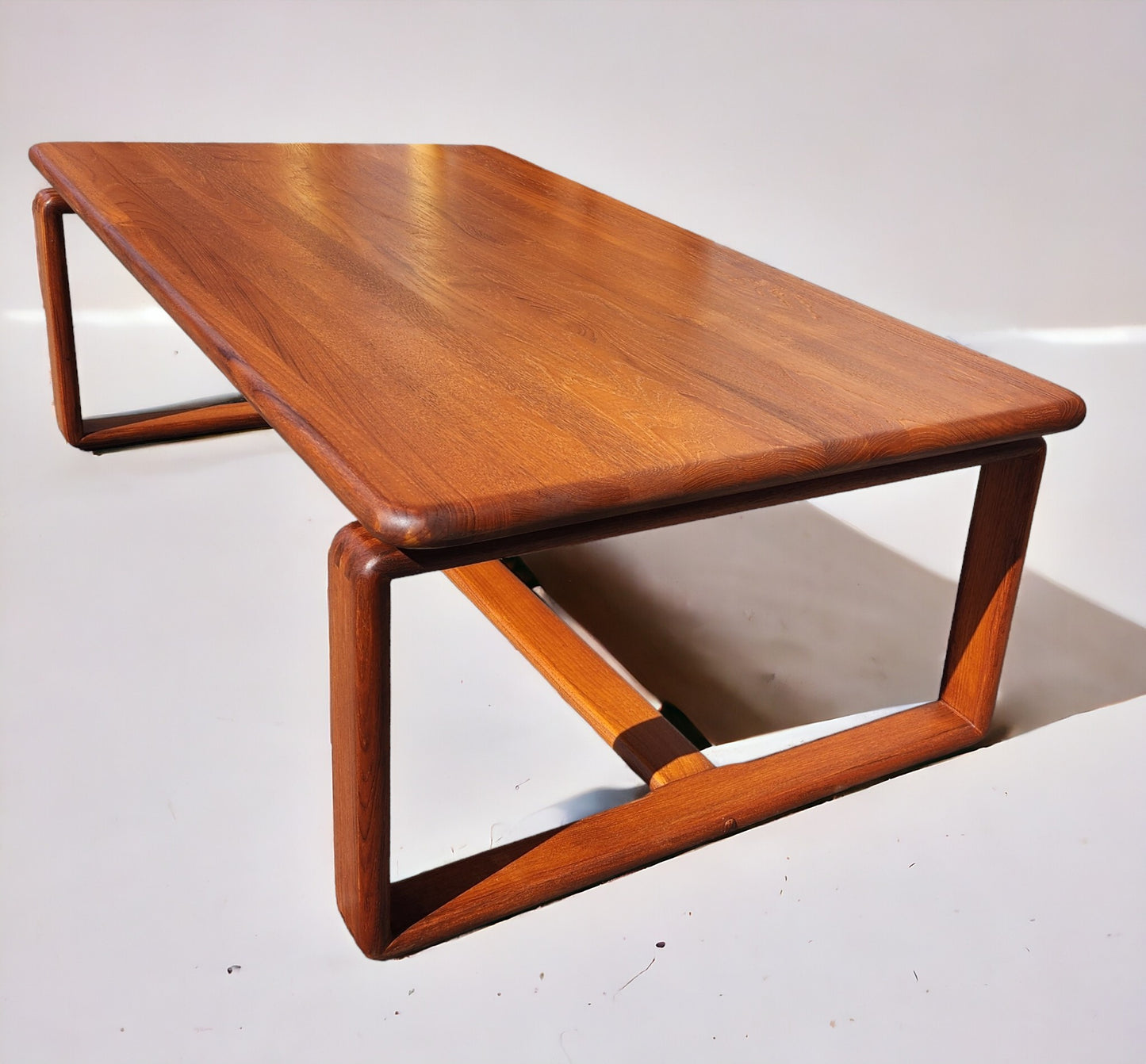 REFINISHED Danish Mid Century Modern SOLID Teak Coffee Table