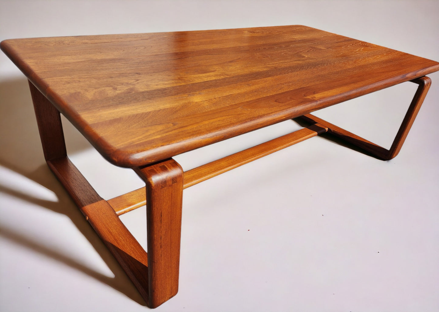 REFINISHED Danish Mid Century Modern SOLID Teak Coffee Table