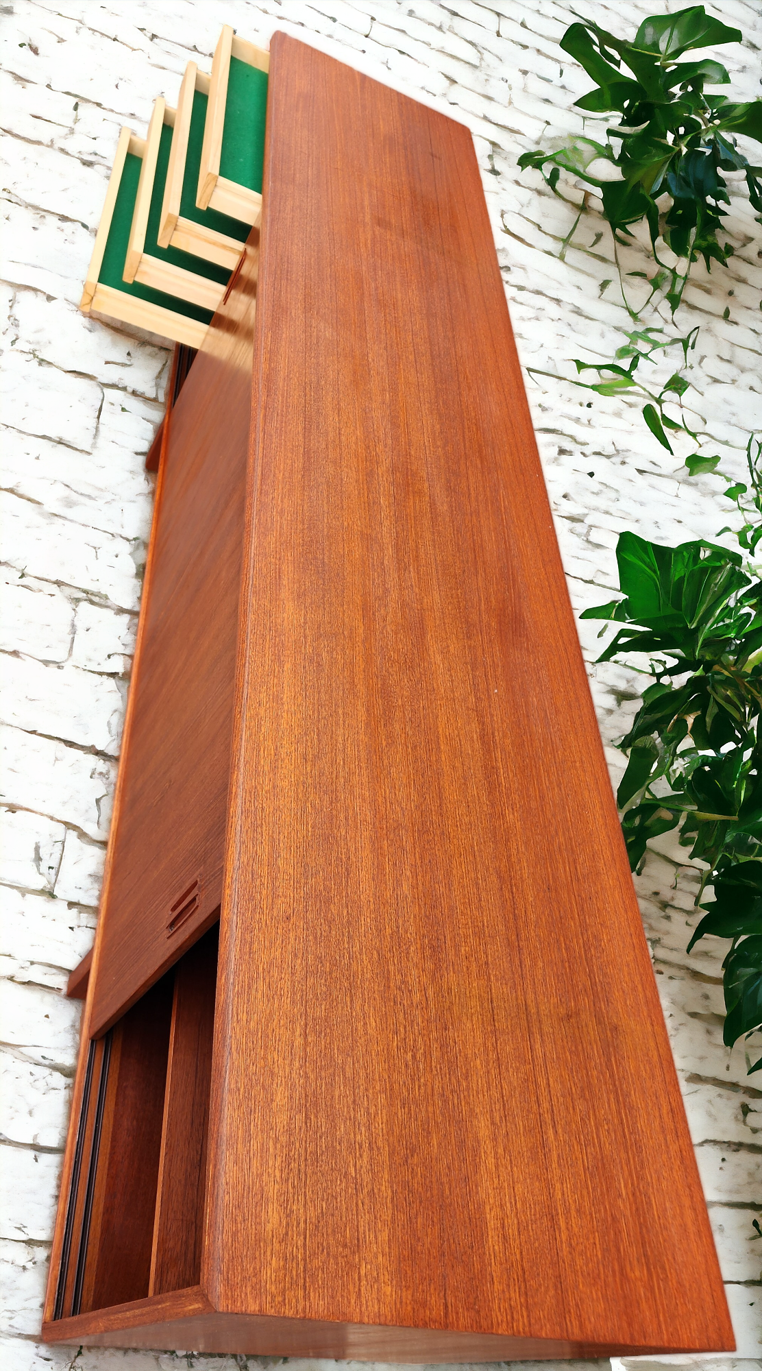 REFINISHED Mid Century Modern Teak Sideboard Credenza 7 ft