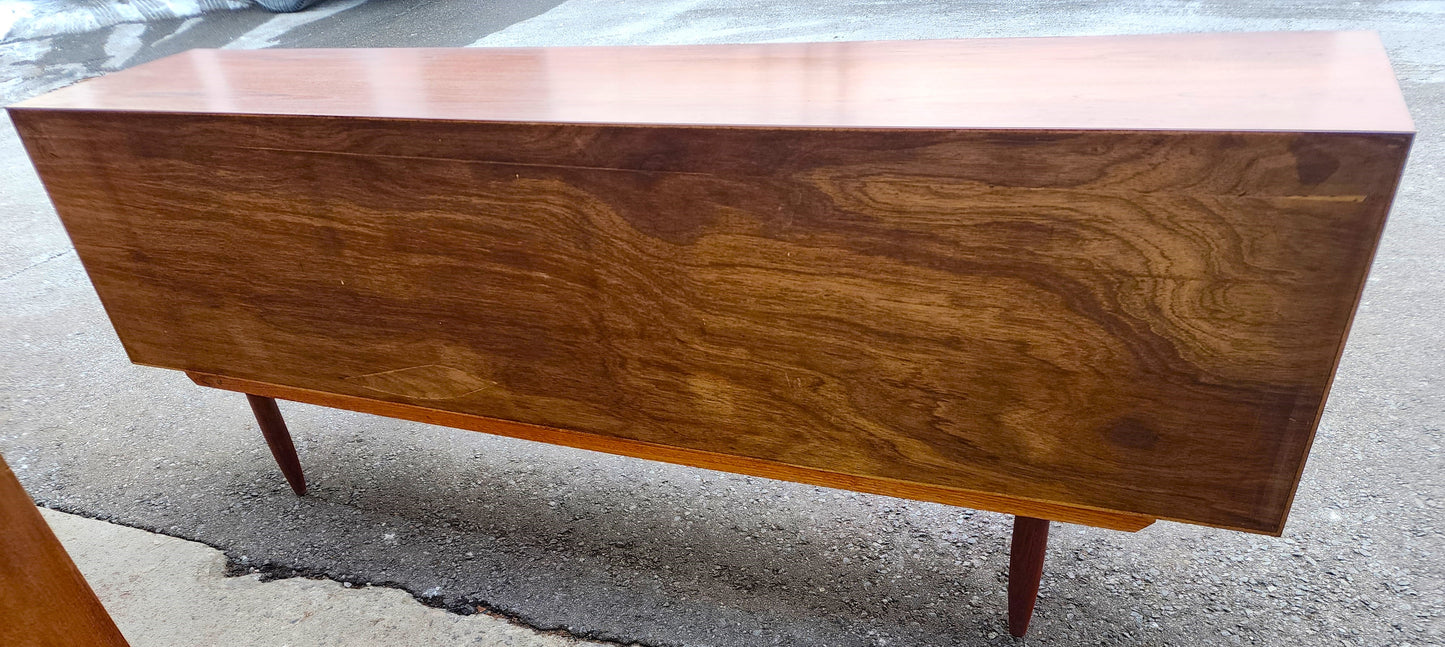 REFINISHED Mid Century Modern Teak Sideboard Credenza 7 ft