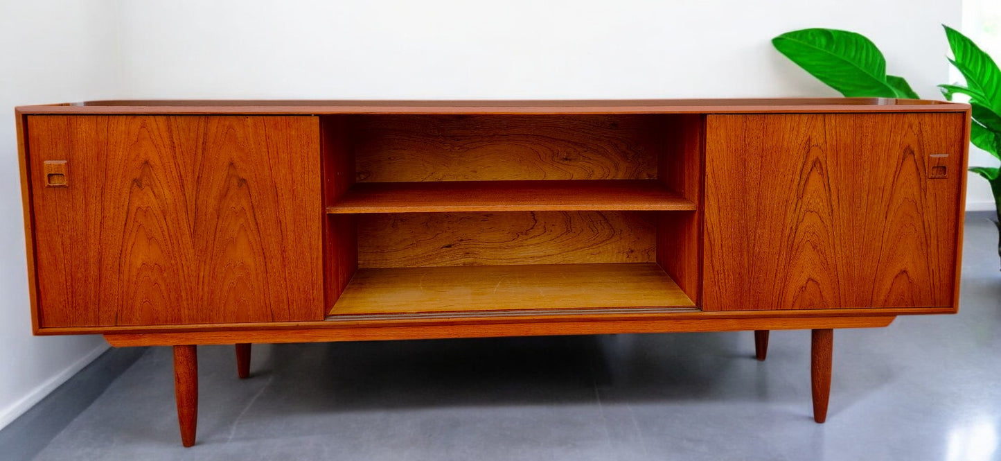 REFINISHED Mid Century Modern Teak Sideboard Credenza 7 ft