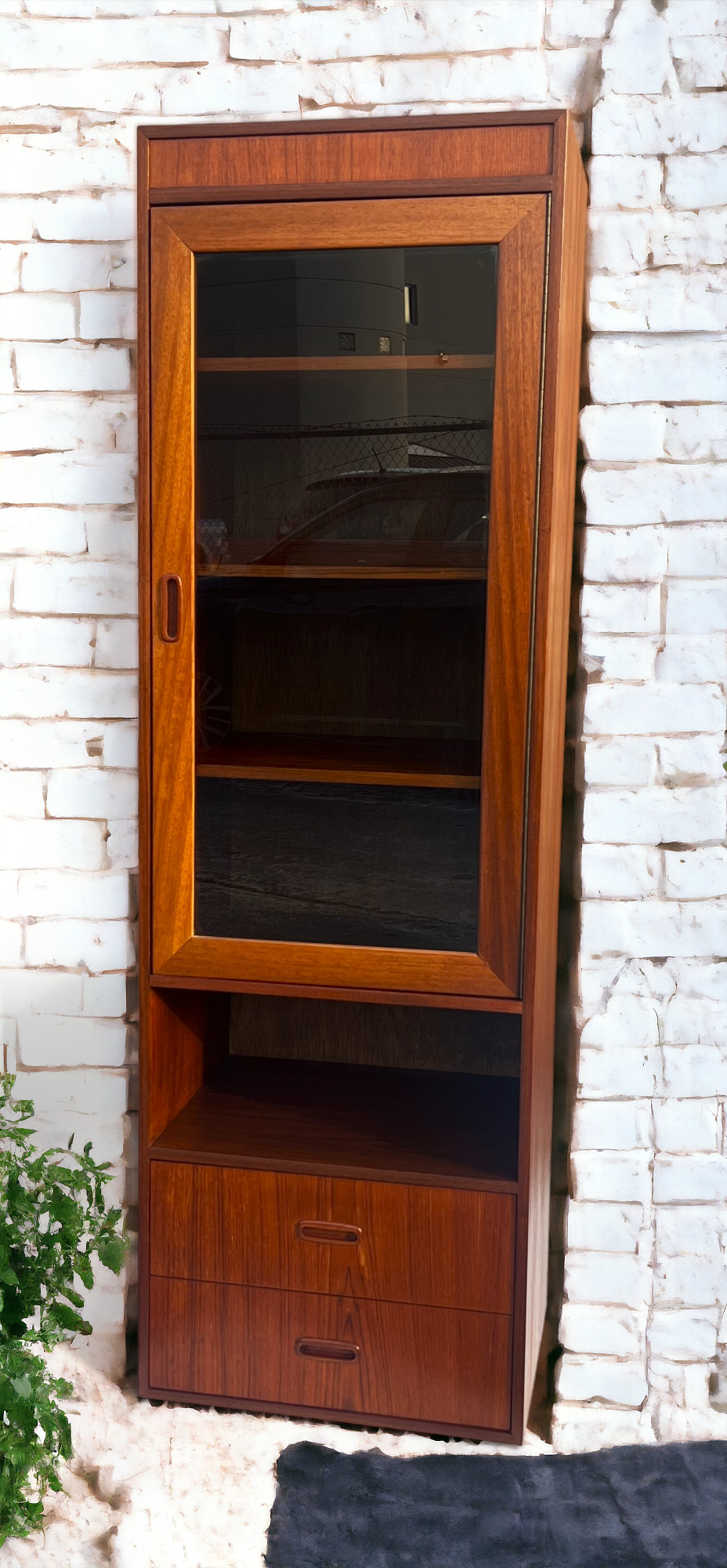 RESTORED Mid Century Modern Teak Tall Cabinet by G Plan with Lighting
