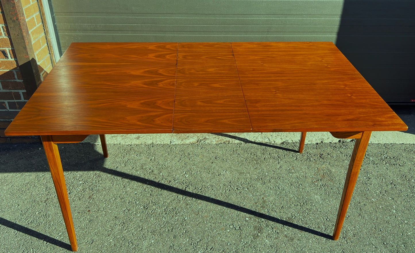 REFINISHED Mid Century Modern Walnut Extendable Dining Table 48"-60"