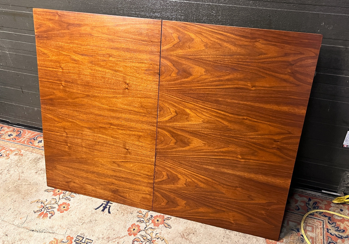 REFINISHED Mid Century Modern Walnut Extendable Dining Table 48"-60"