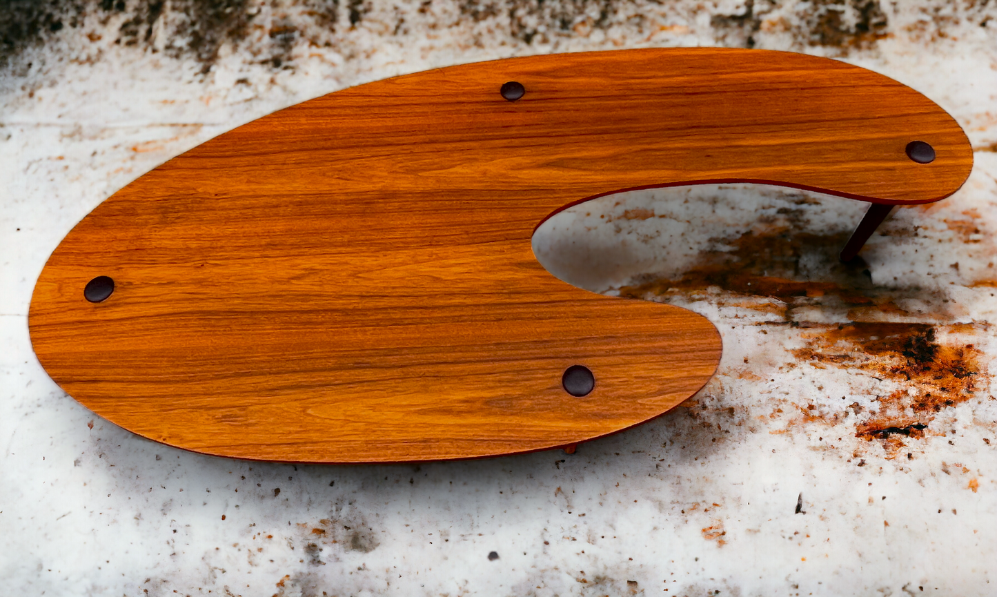 REFINISHED Mid Century Modern Coffee Table Free-Form Shaped