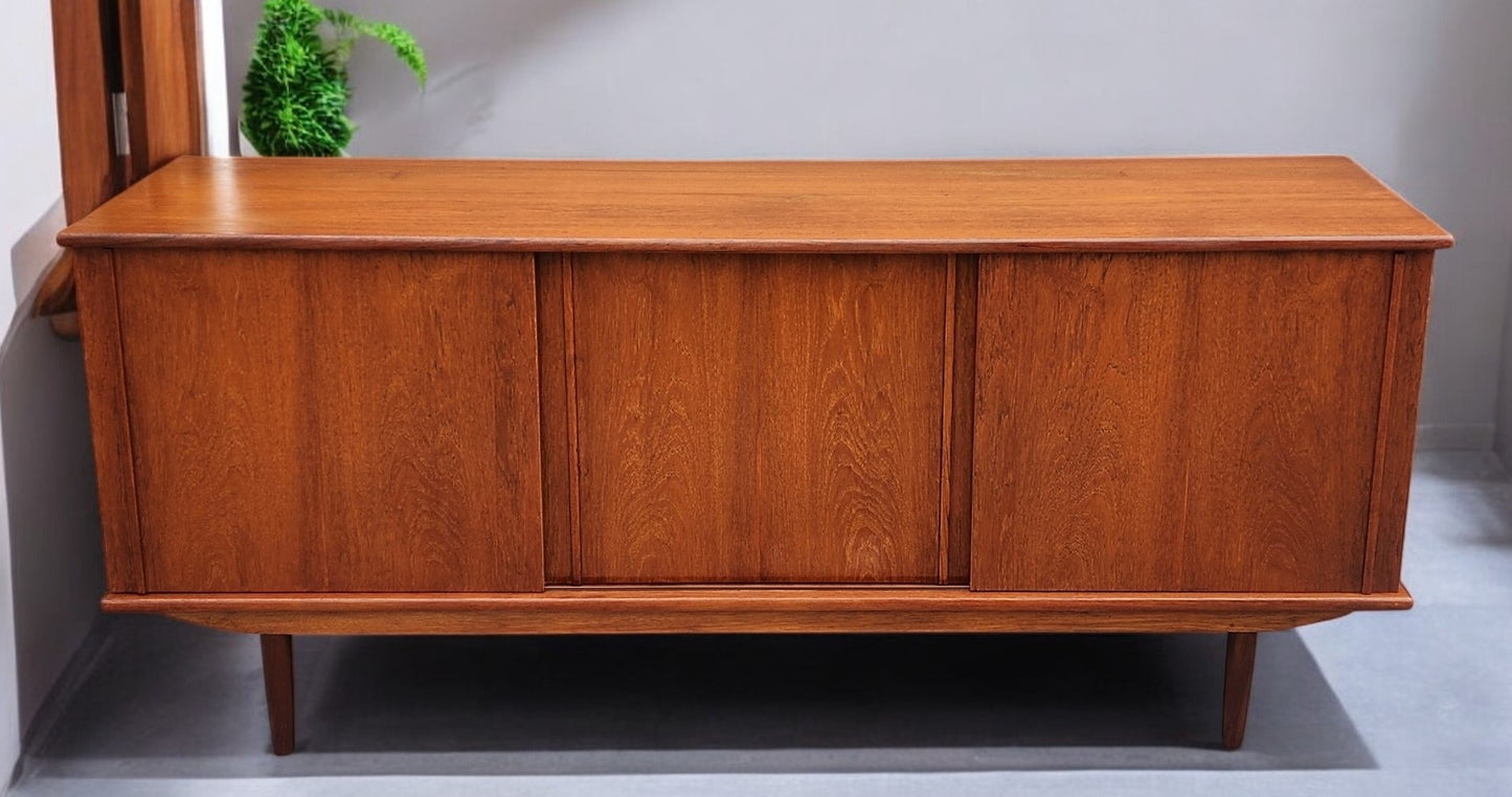 REFINISHED Swedish Mid Century Modern Teak Buffet Sideboard 71"