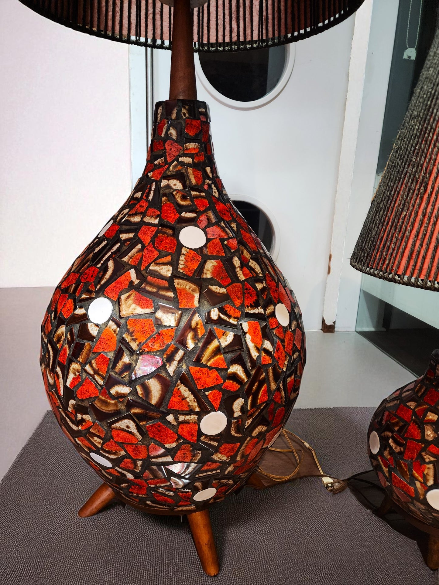 Set of Mid Century Modern floor & table lamps by Maurice Chalvignac