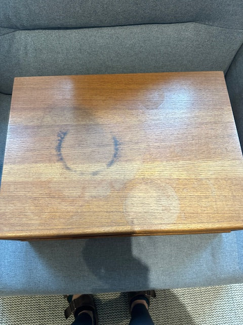 REFINISHED Mid Century Modern Teak Bed w Floating Nightstands Queen