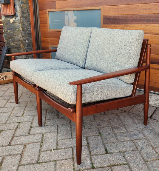 Choose Fabric! REFINISHED Danish MCM Teak Two-Seater Sofa by Arne Vodder for Glostrup