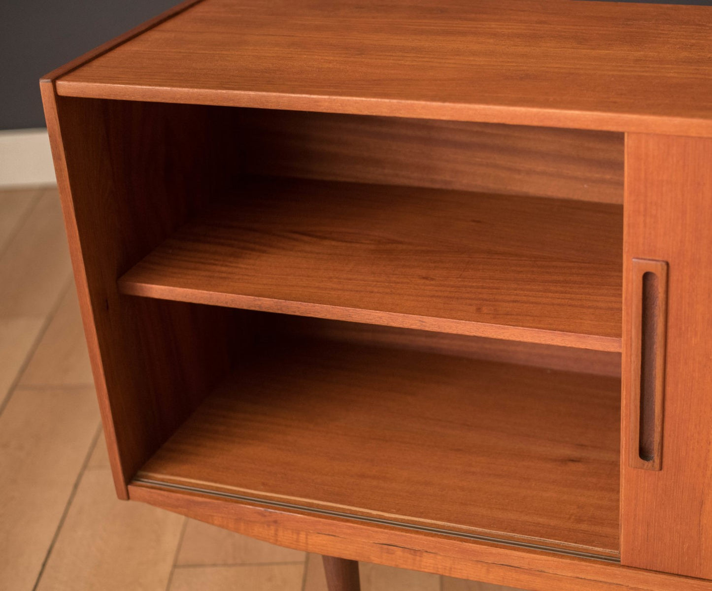 REFINISHED Danish Mid Century Teak Sideboard Credenza Buffet 72" Narrow