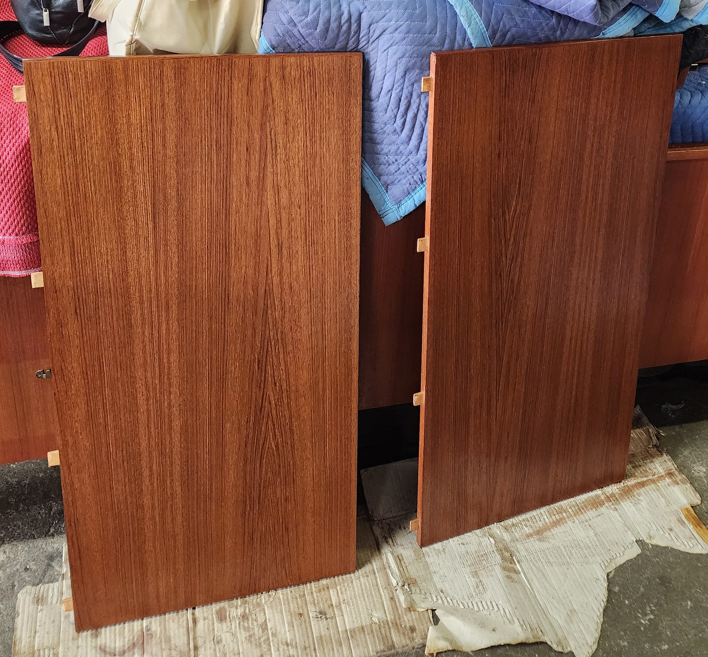 REFINISHED Danish MCM Teak Table w 4 Leaves by S.A. Madsen 19.75"- 98.5"