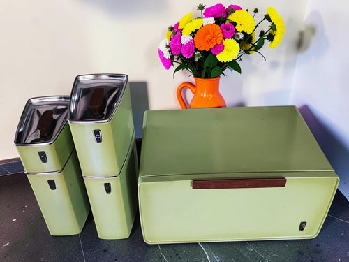 Mid-Century Modern Kitchen Storage Set Avocado Green – Mid Century Modern Toronto