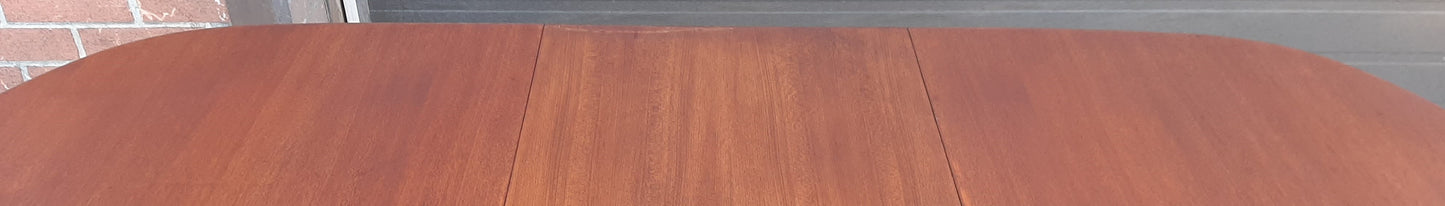 REFINISHED MCM Teak Table Oval Self-Storing w Butterfly Leaf 60"-80.5" - Mid Century Modern Toronto