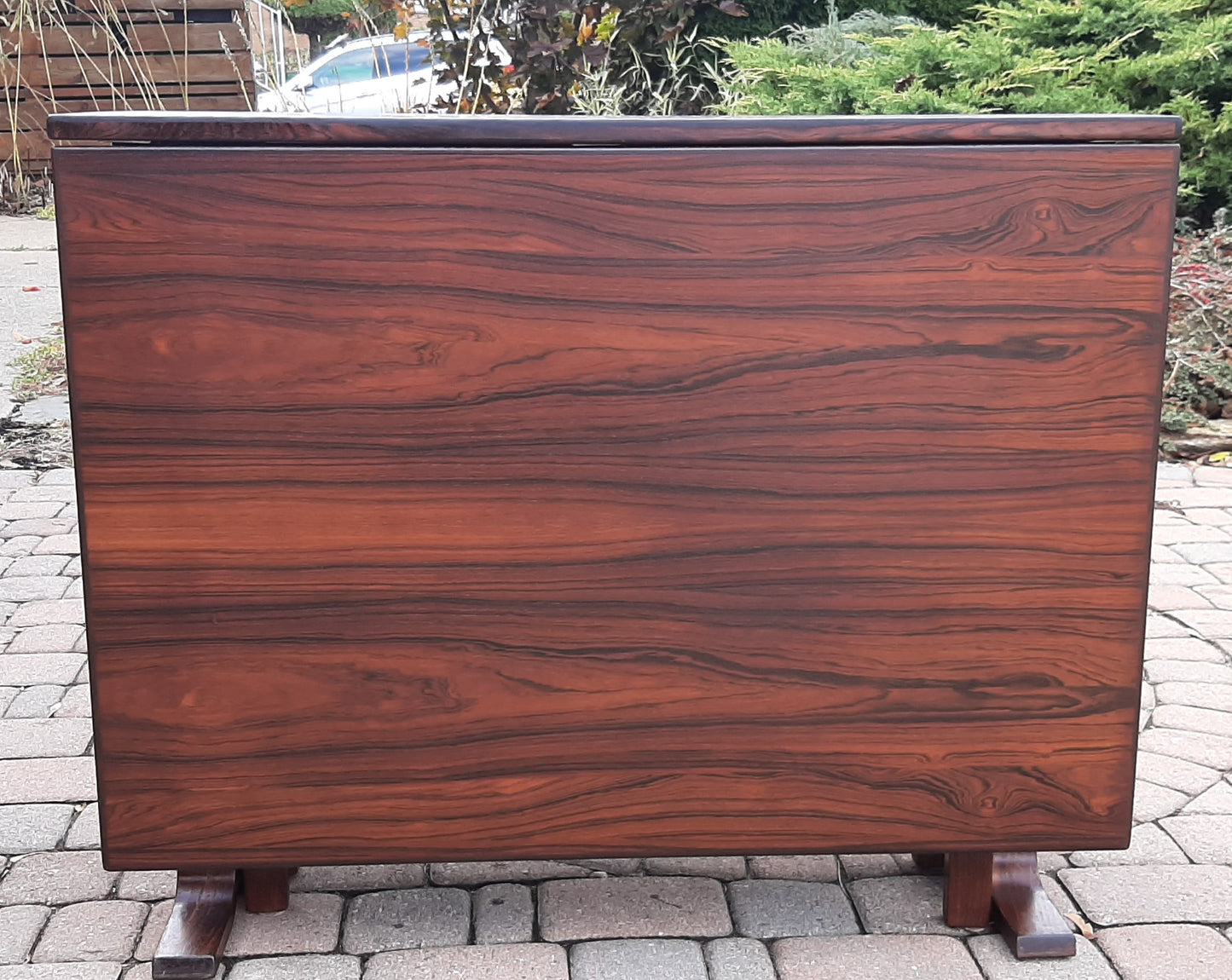 REFINISHED Brazilian Rosewood Gate-leg Drop Leaf Table by S. Ressell, made in Norway, perfect - Mid Century Modern Toronto