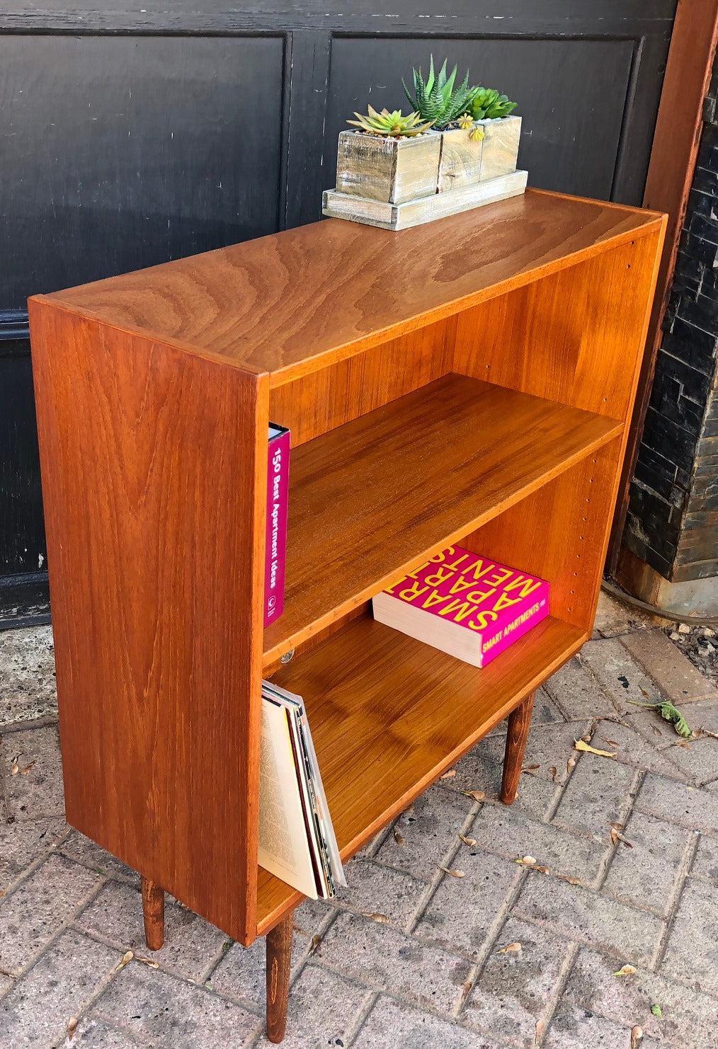 REFINISHED MCM  Teak Display Bookcase Small 32" - Mid Century Modern Toronto