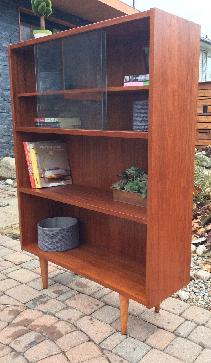 Danish Mid Century Modern Teak Display China cabinet RESTORED - Mid Century Modern Toronto