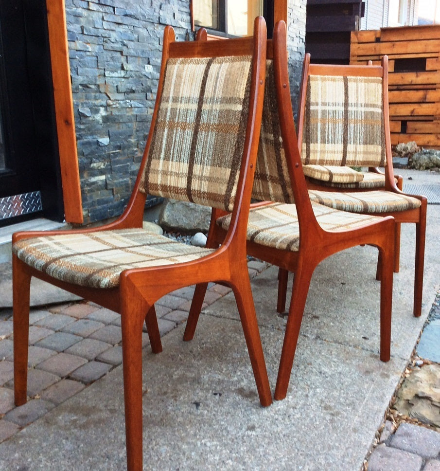 Set of 4 Danish Mid Century Modern Solid Teak Chairs, each $120 - Mid Century Modern Toronto