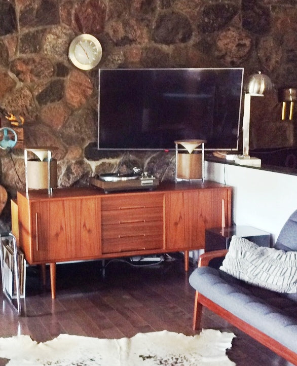 Restored Danish MCM Teak Credenza Console 63" perfect - Mid Century Modern Toronto