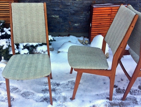 4 Danish MCM Teak Chairs High Back with floating seats $25 each CLEARANCE SALE - Mid Century Modern Toronto