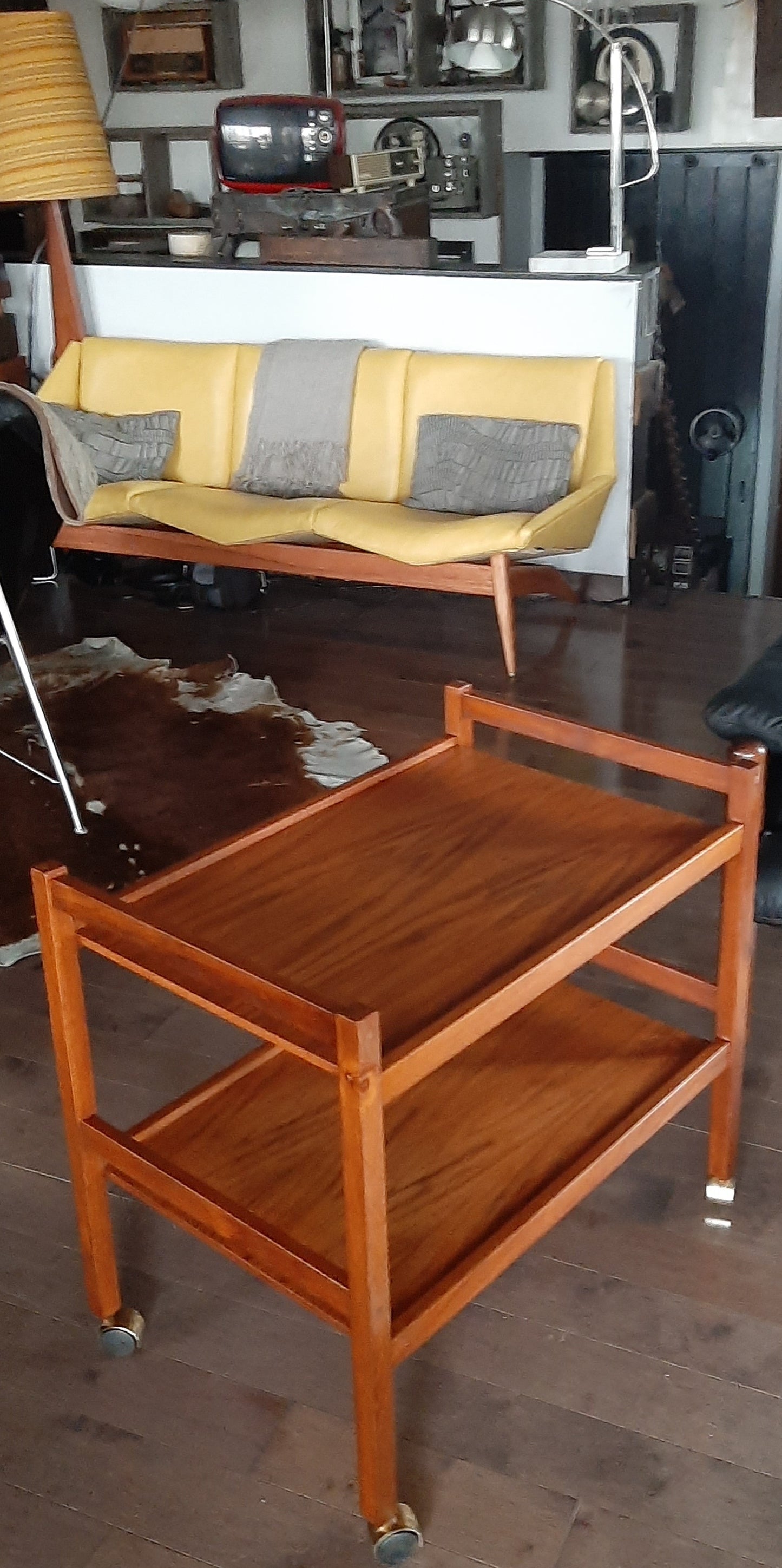 REFINISHED Danish MCM Teak Bar Cart by BRDR Furbo, Denmark, PERFECT - Mid Century Modern Toronto