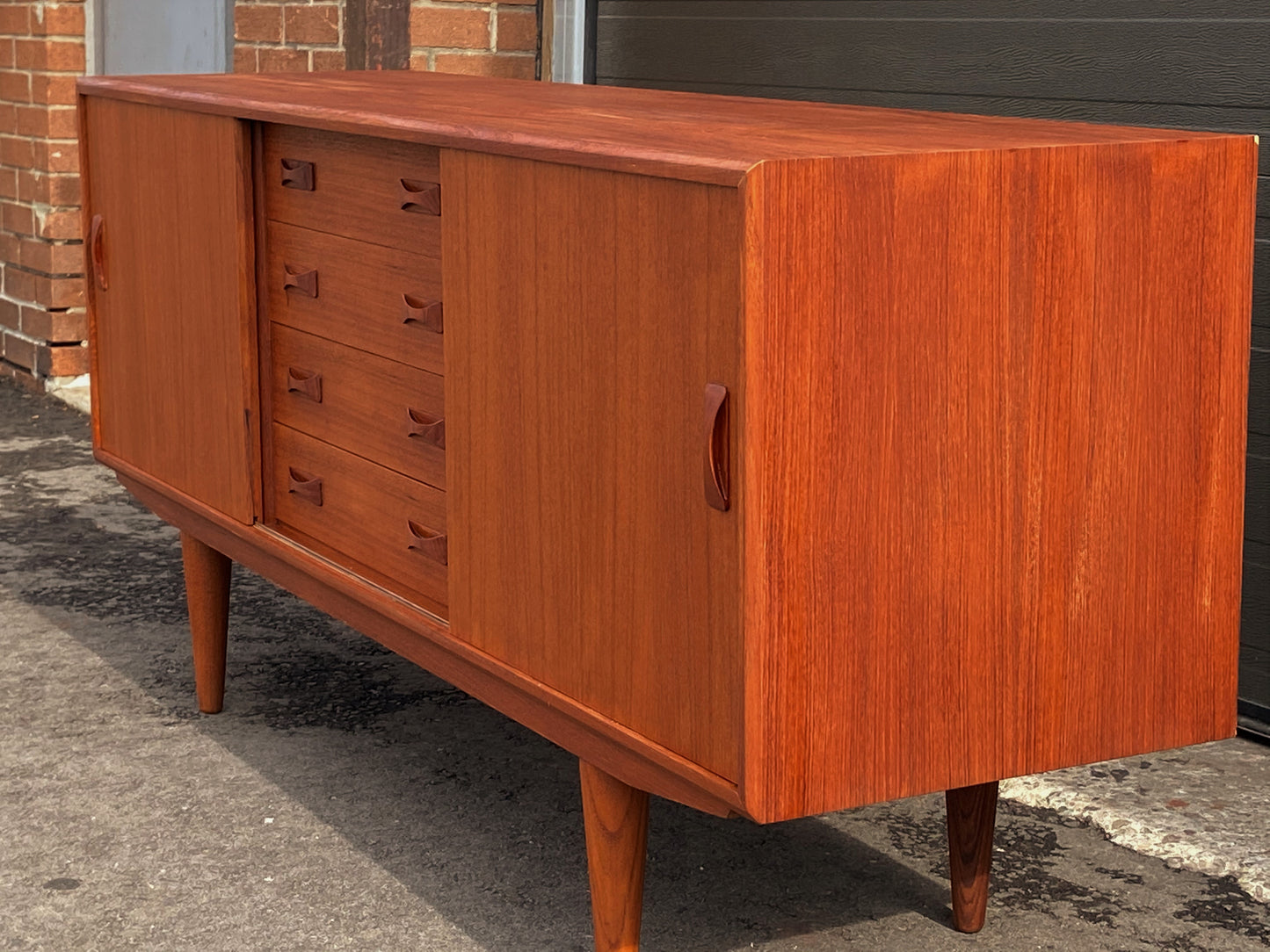 REFINISHED Danish MCM Teak Sideboard by IB Kofod-Larsen for Clausen and Son