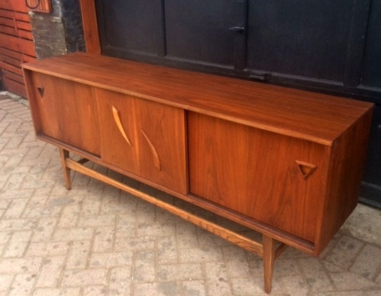 REFINISHED MCM Walnut Bar Sideboard or Media Console 70"perfect - Mid Century Modern Toronto