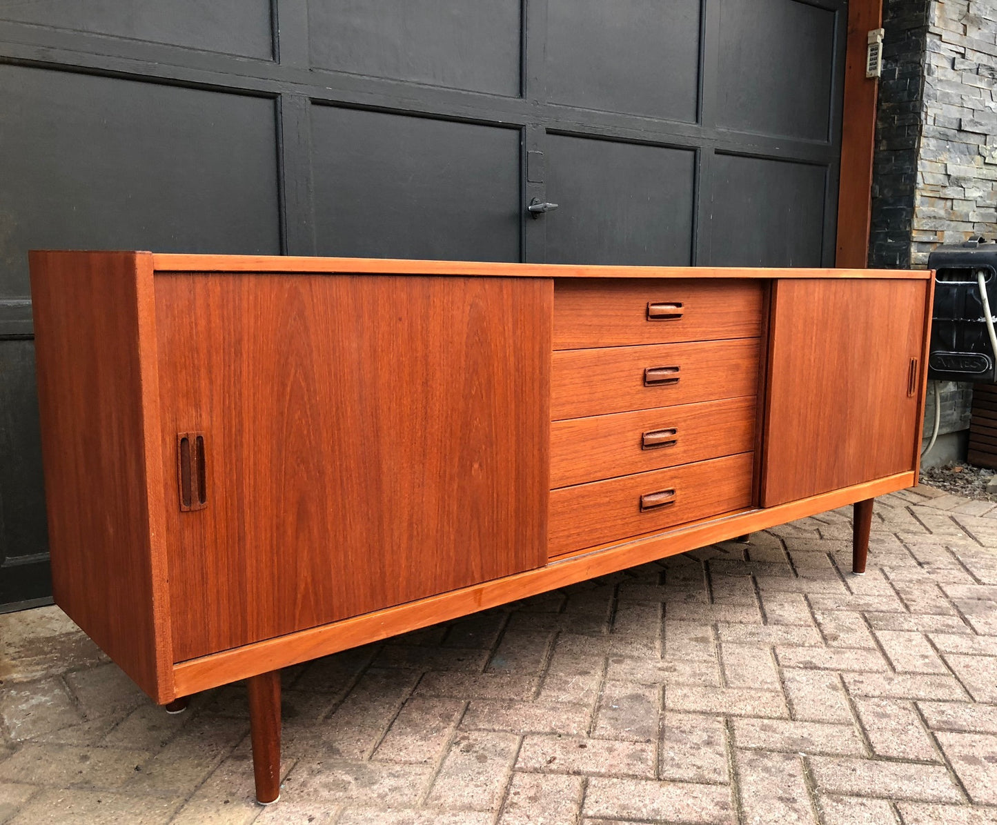 REFINISHED Mid Century Modern Teak Sideboard TV Console 6 ft - Mid Century Modern Toronto