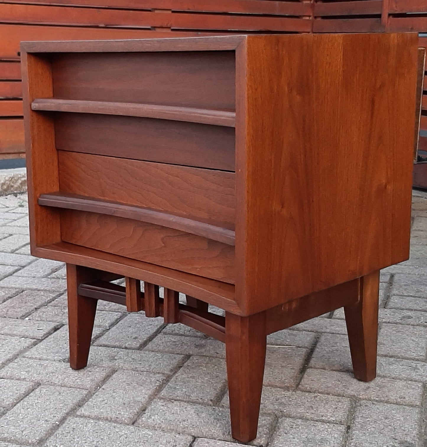 ON HOLD****REFINISHED MCM Walnut Dresser 9 Drawers, 2 Nigh Stands, Headboard for Queen bed & optional frame - PERFECT - Mid Century Modern Toronto