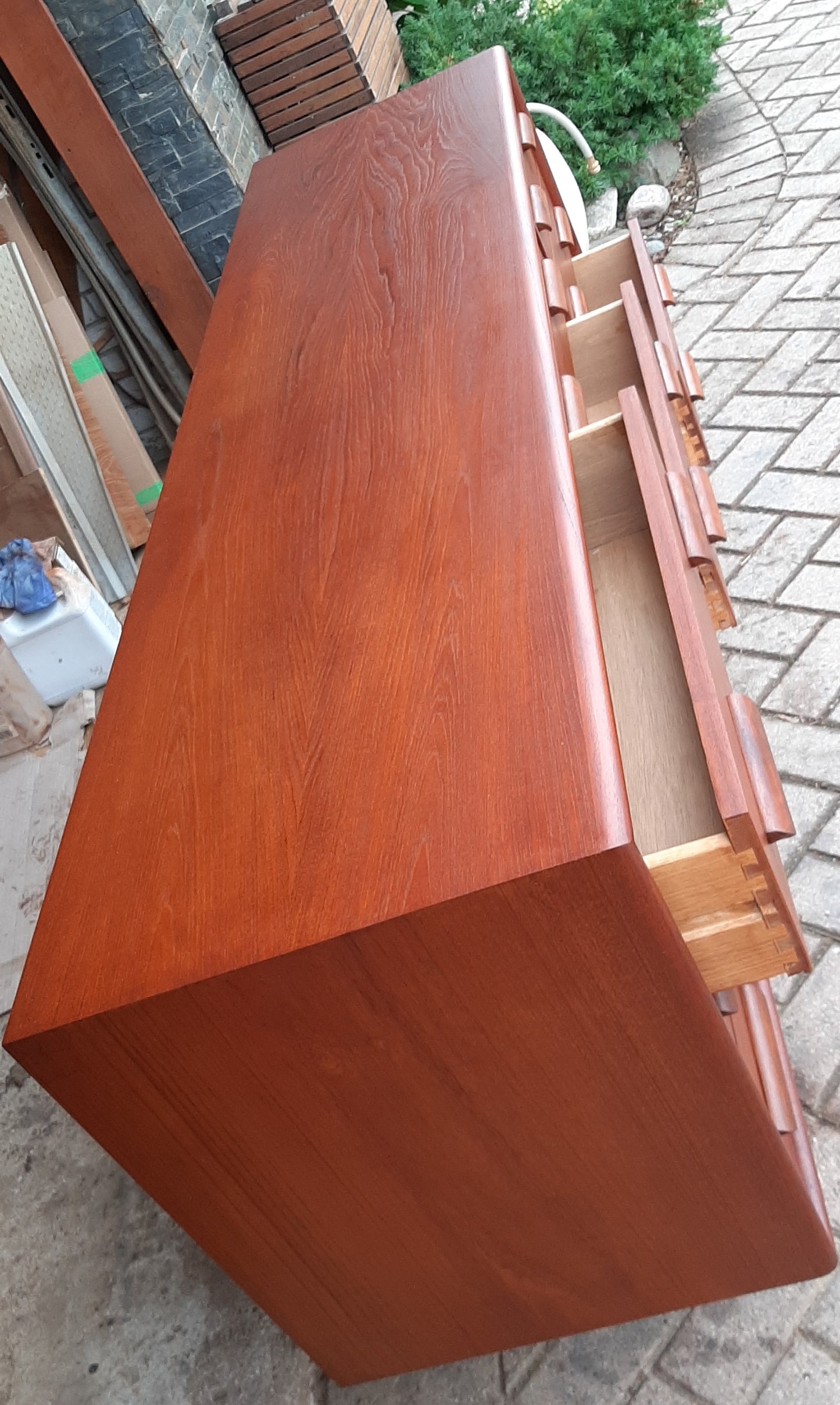 Reserved for T.H. REFINISHED MCM Teak Dresser 9 Drawers PERFECT - Mid Century Modern Toronto