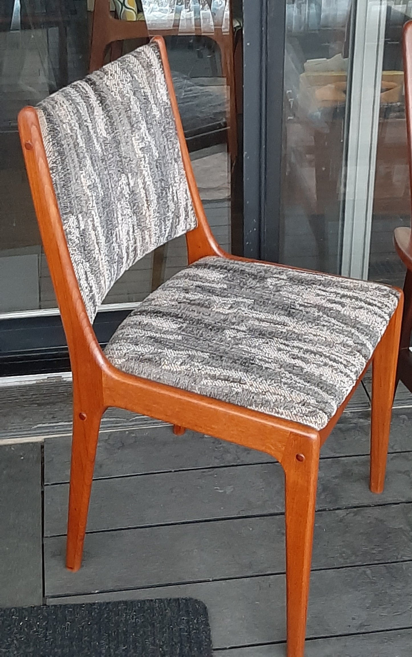 6 REFINISHED Danish MCM Teak Dining Chairs