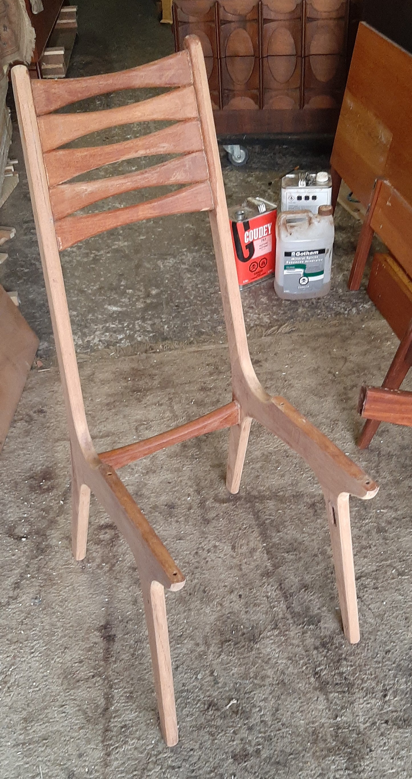 6 REFINISHED Danish MCM Teak Chairs by Niels Moller REUPHOLSTERED in green wool mohair