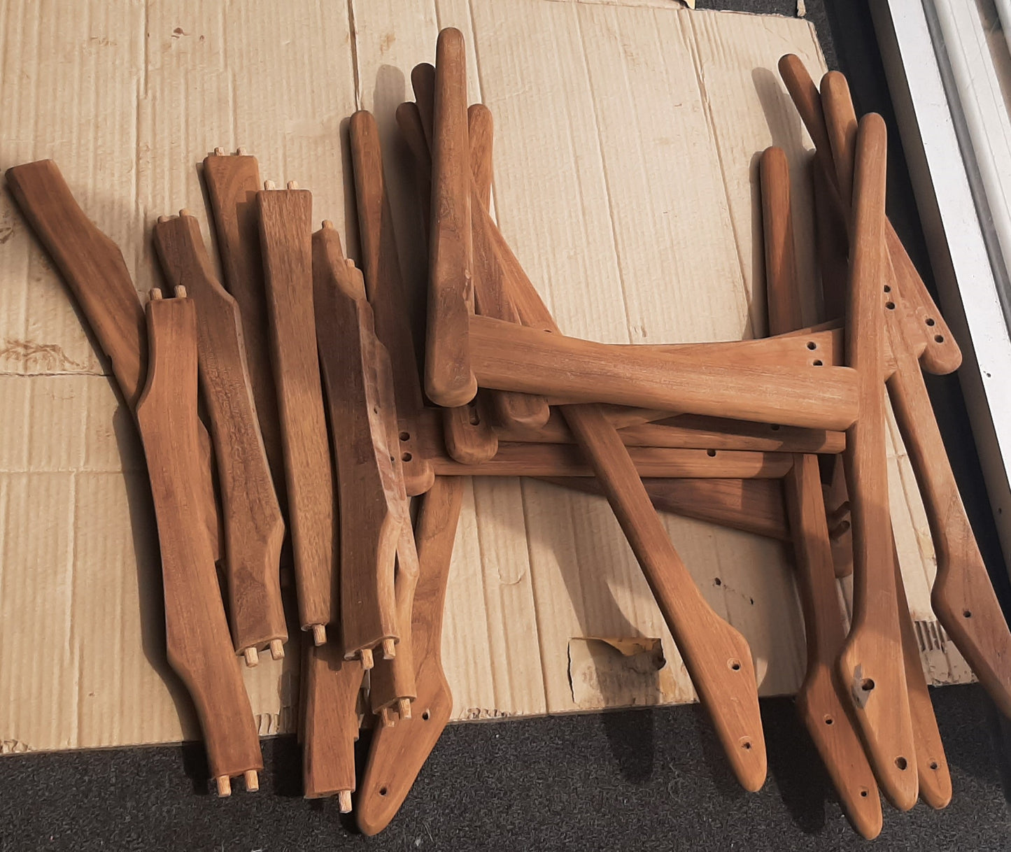 6 REFINISHED will be REUPHOLSTERED Danish Mid Century Modern E. Buch Teak Chairs, floating seats