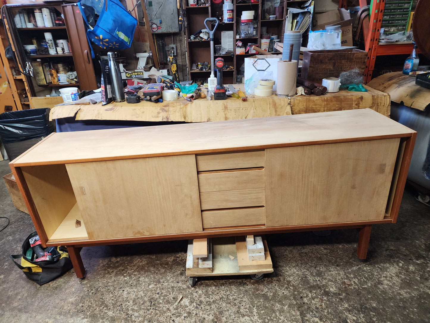 REFINISHED Midcentury Teak Sideboard by N. Jonnson for TROEDS 74"