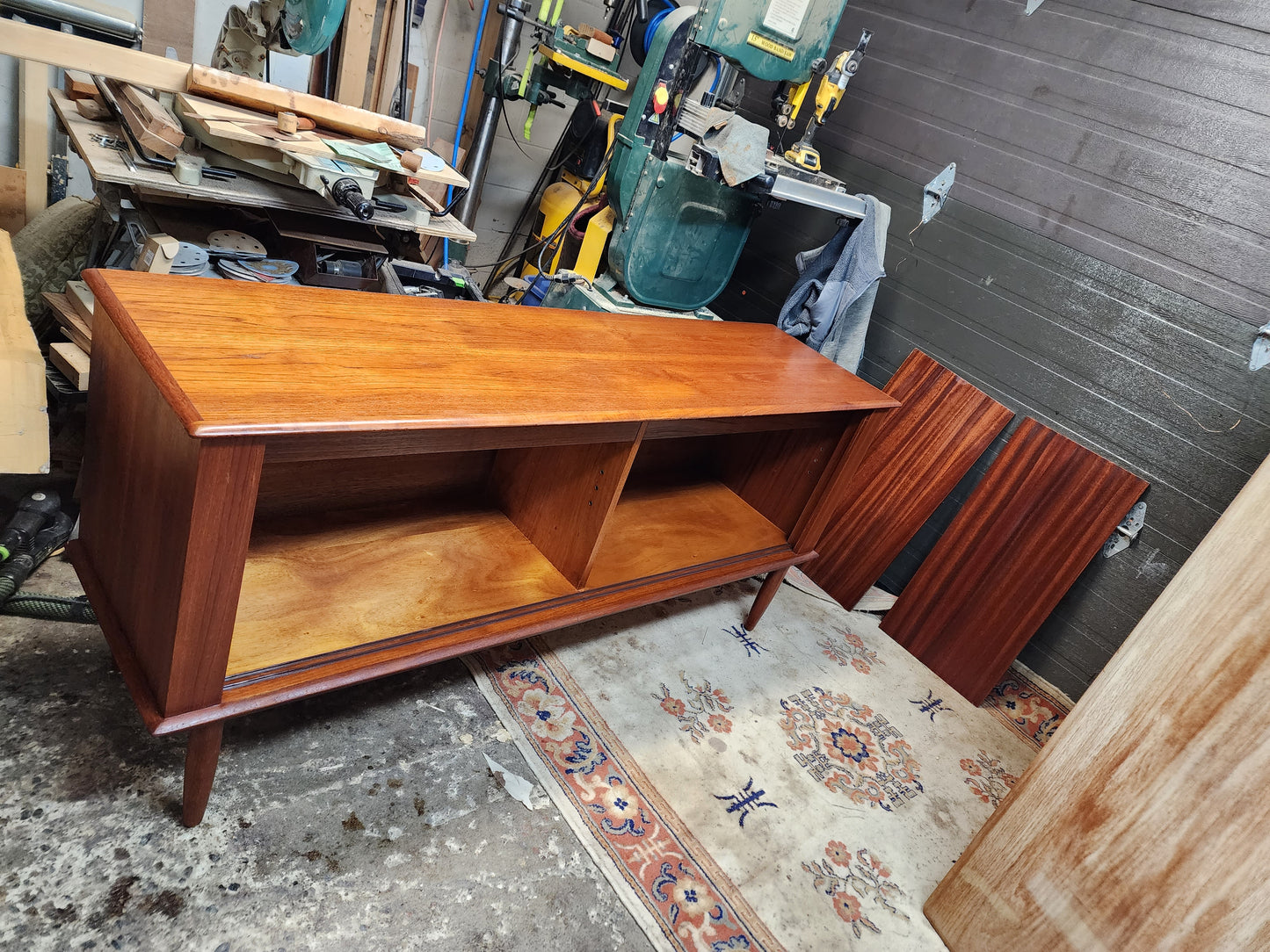 REFINISHED Mid Century Modern Teak Sideboard Buffet Credenza 67"