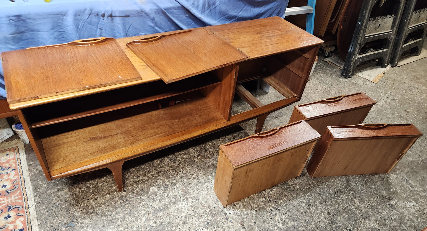 REFINISHED Mid Century Modern Sideboard by T.Robertson for McIntosh 66"