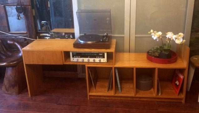 MCM Office Record Media TV Hallway Console with cubby holes - Mint - Mid Century Modern Toronto