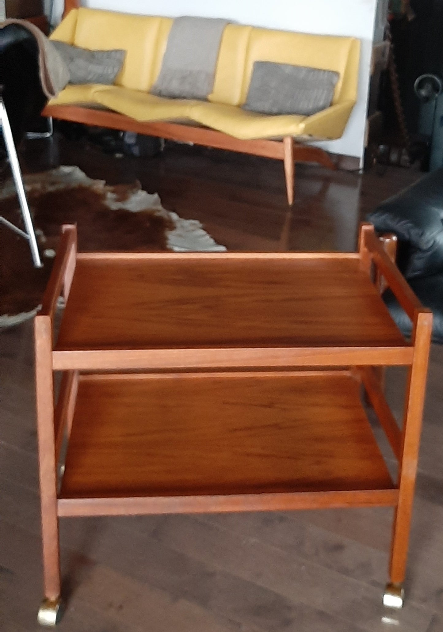 REFINISHED Danish MCM Teak Bar Cart by BRDR Furbo, Denmark, PERFECT - Mid Century Modern Toronto