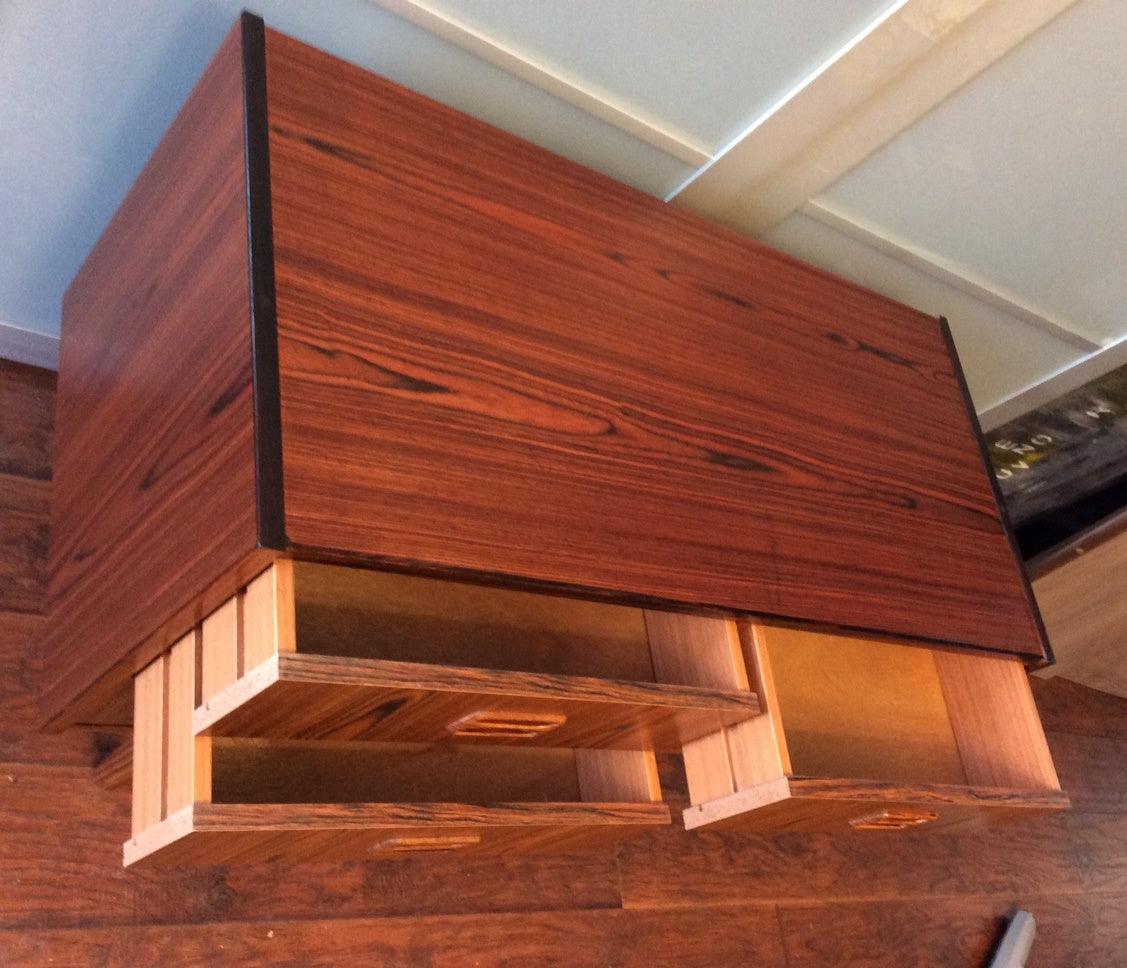 Danish Mid Century Modern Rosewood Dresser 6 Drawers Vanity Entry REFINISHED - Mid Century Modern Toronto