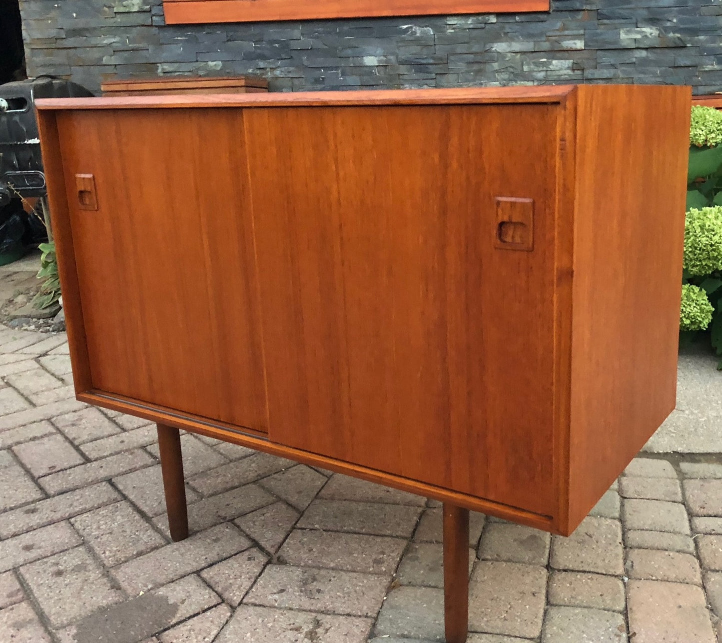 REFINISHED MCM Teak Sideboard TV Media Console 36" - Mid Century Modern Toronto
