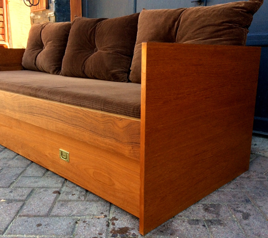 Danish Mid Century Modern Teak Day Bed with Storage Drawer - Mid Century Modern Toronto