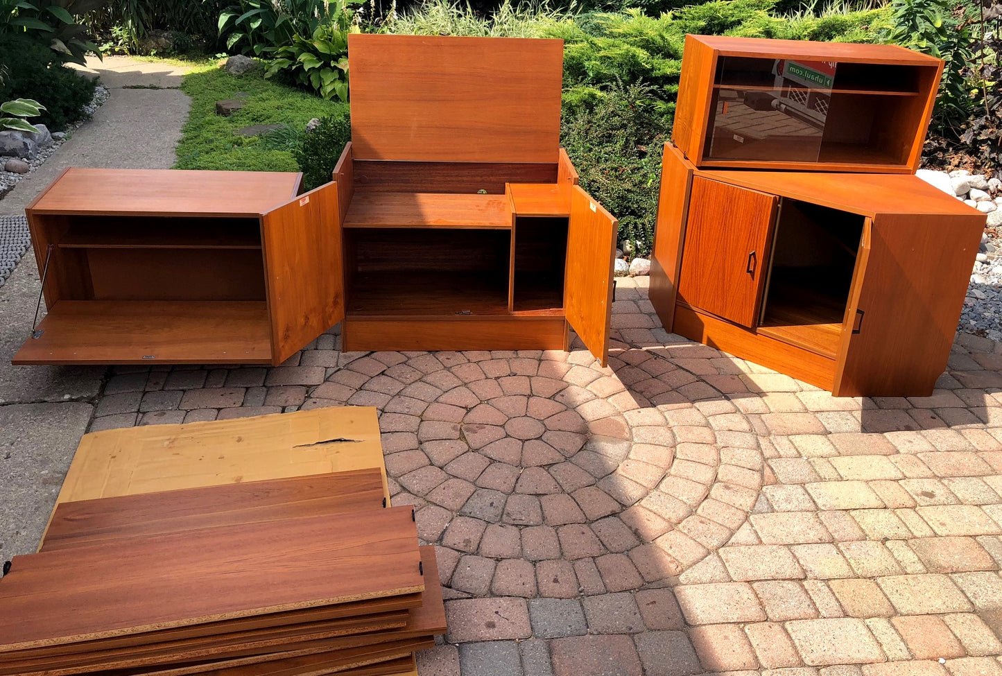 Danish MCM Teak Modular Wall System w Storage & Display - Mid Century Modern Toronto