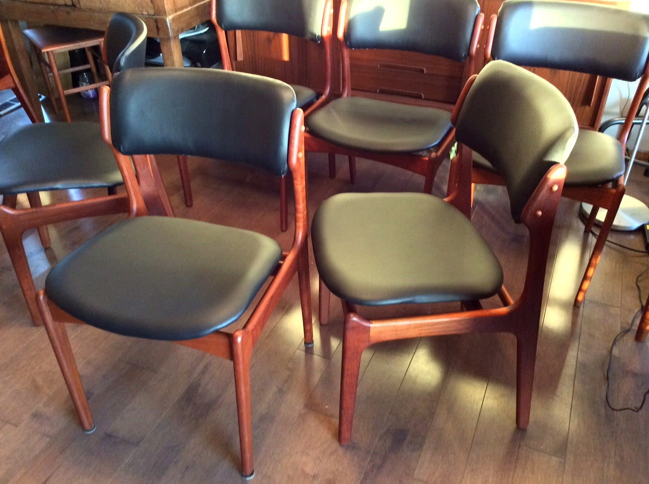 6 Erik Buch OD-49 Teak MCM Chairs REFINISHED REUPHOLSTERED, each $349 - Mid Century Modern Toronto