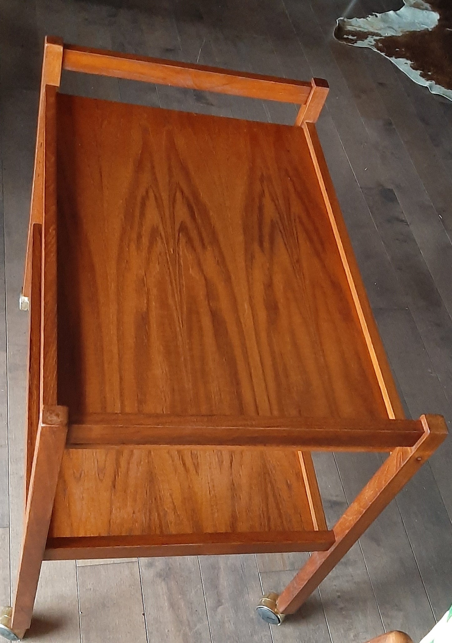 REFINISHED Danish MCM Teak Bar Cart by BRDR Furbo, Denmark, PERFECT - Mid Century Modern Toronto