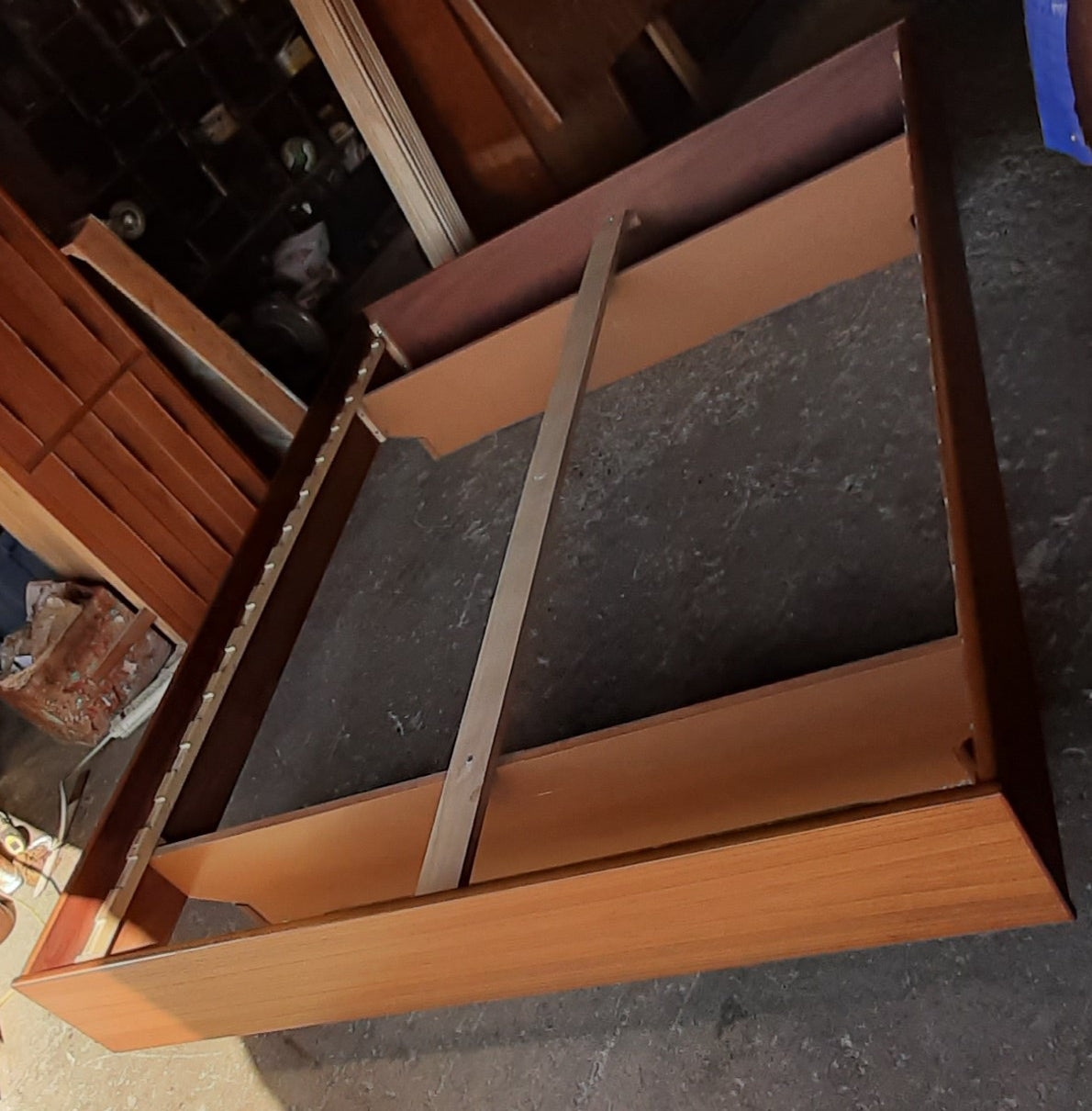 REFINISHED MCM Teak Dresser 8 Drawers, Wardrobe , 2 Nigh Stands, Queen Bed w Bookcase Headboard, PERFECT - Mid Century Modern Toronto