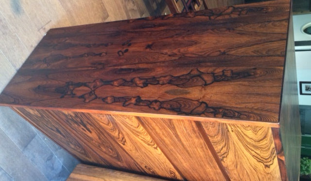REFINISHED Danish MCM Rosewood Dresser 5 Drawers 33.5" - Mid Century Modern Toronto