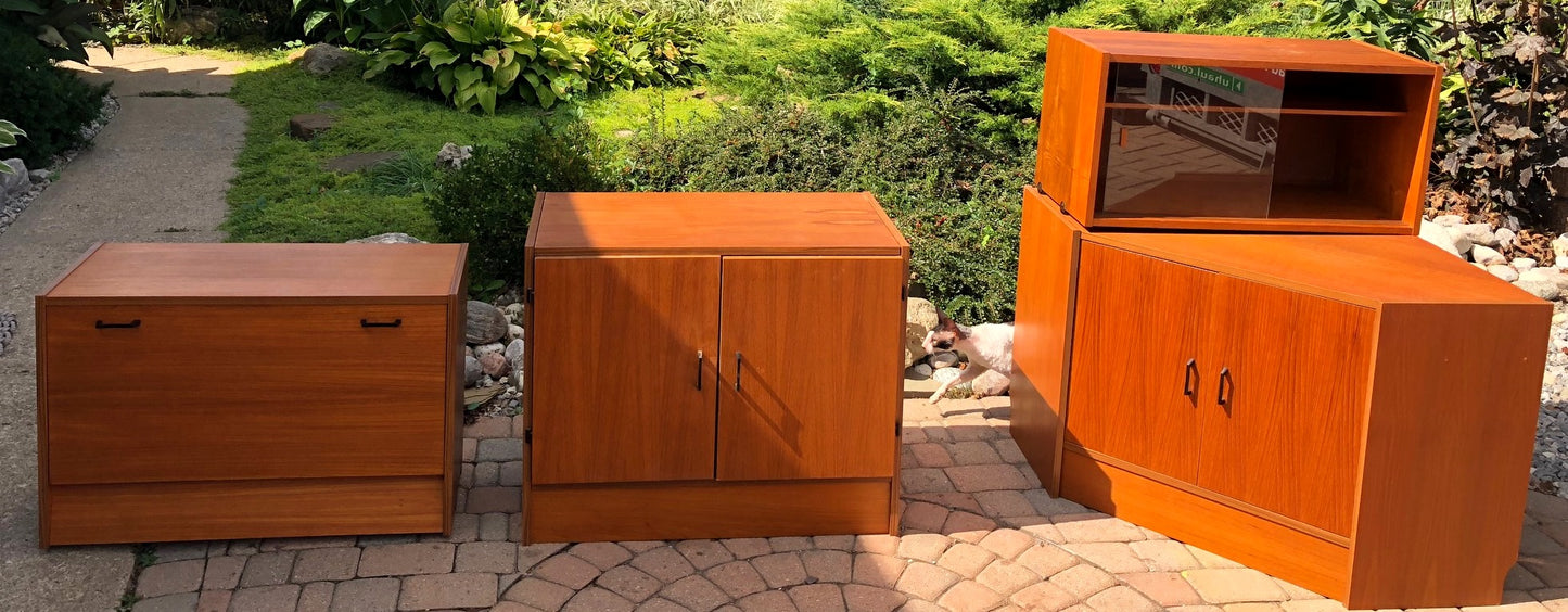 Danish MCM Teak Modular Wall System w Storage & Display - Mid Century Modern Toronto