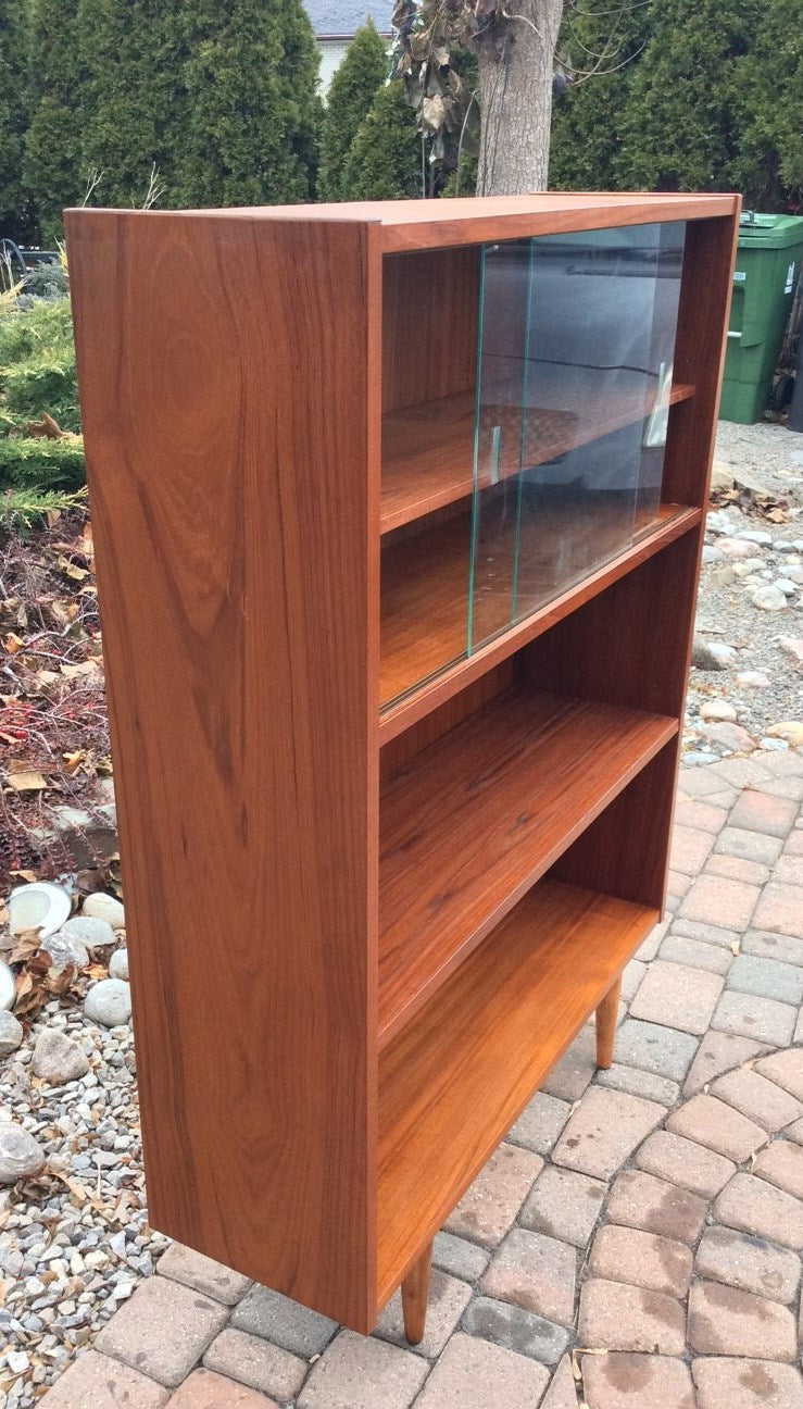 Danish Mid Century Modern Teak Display China cabinet RESTORED - Mid Century Modern Toronto