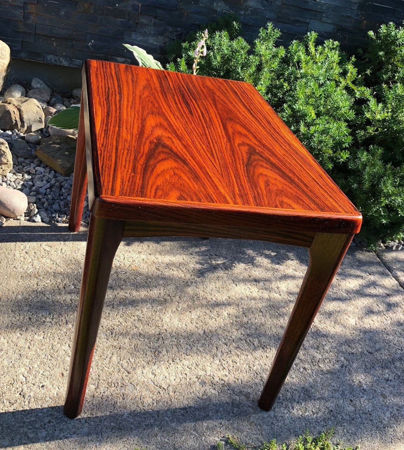 REFINISHED Danish MCM Rosewood Accent Side End Tables, set of 2; perfect - Mid Century Modern Toronto