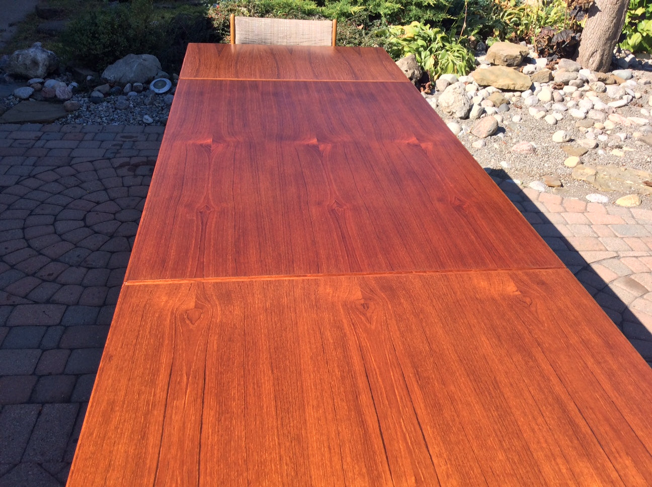 REFINISHED Mid Century Modern Teak Dining Table Extendable with 2 Leaves / Draw Leaf/ Pocket Leaf made in Denmark - Mid Century Modern Toronto