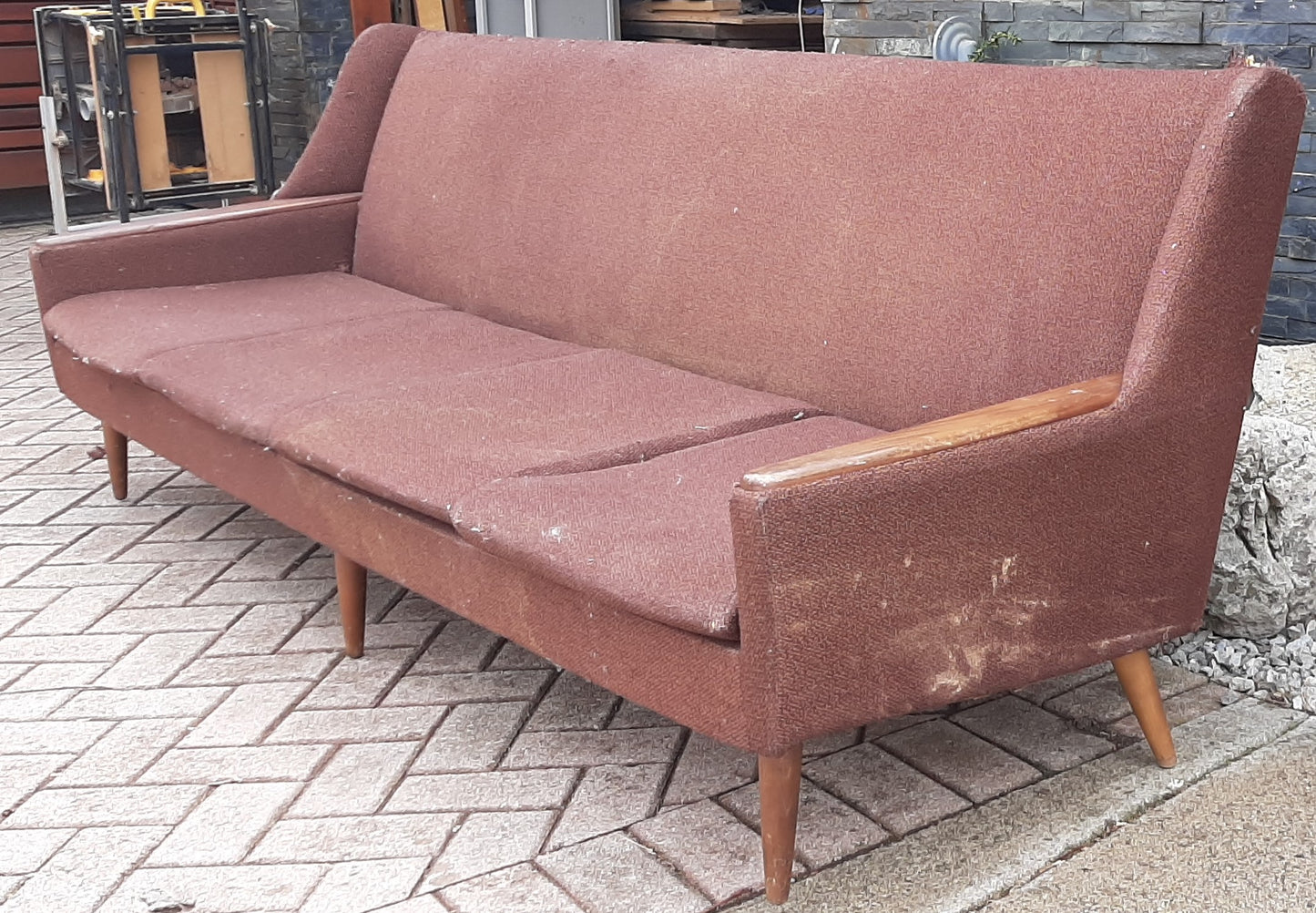 Danish MCM Teak Sofa 4-Seater will be REFINISHED & REUPHOLSTERED
